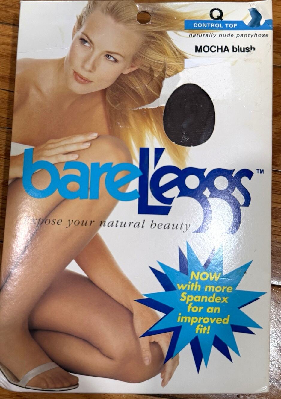 Vintage L’eggs bareLeggs Pantyhose Size Q Mocha Blush 2001 New Sealed